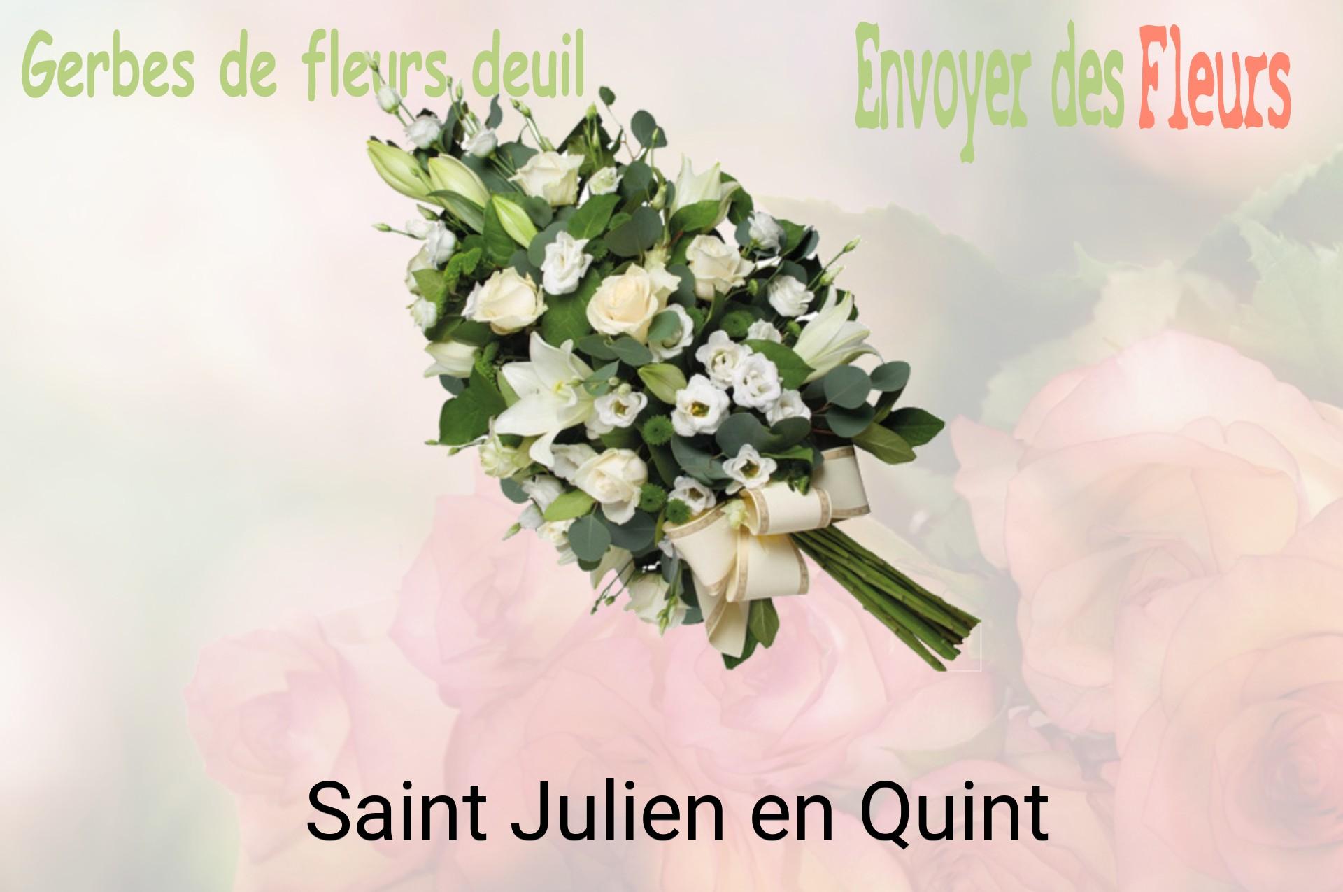 Gerbe de fleurs de deuil livrée à Saint-Julien-en-Quint